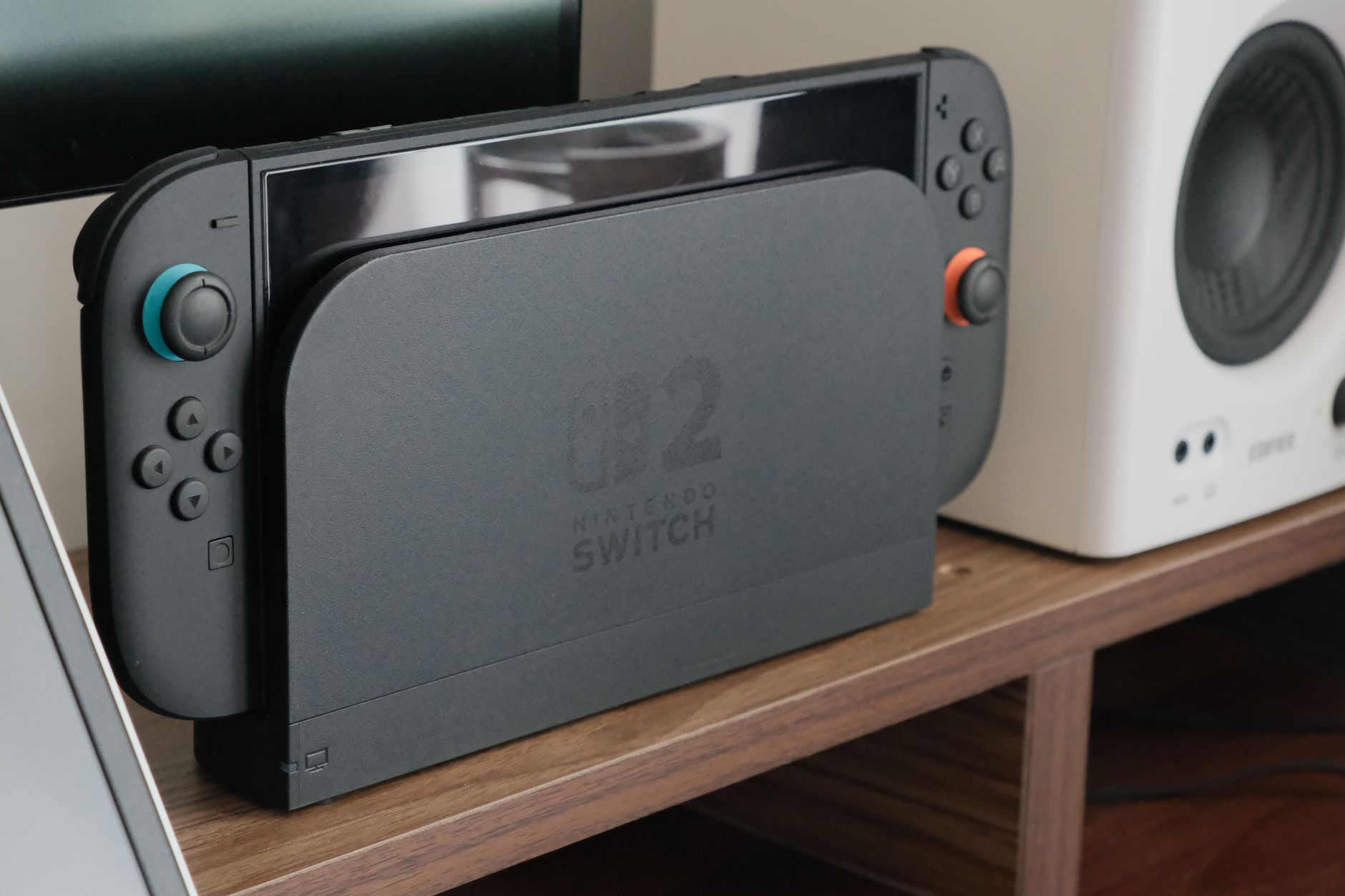 nintendo gaming console in entertainment setup
