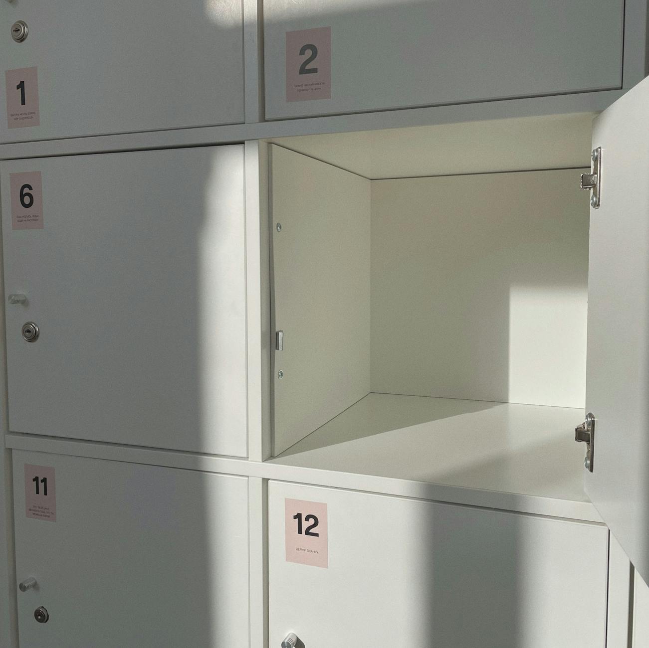 open empty storage box in supermarket