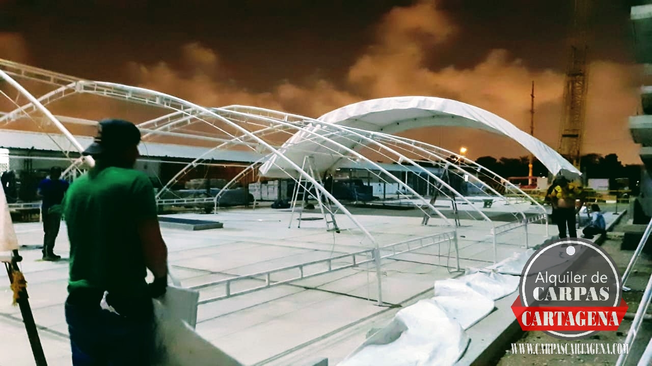 carpa tipo hangar de 12x6 carpas Cartagena