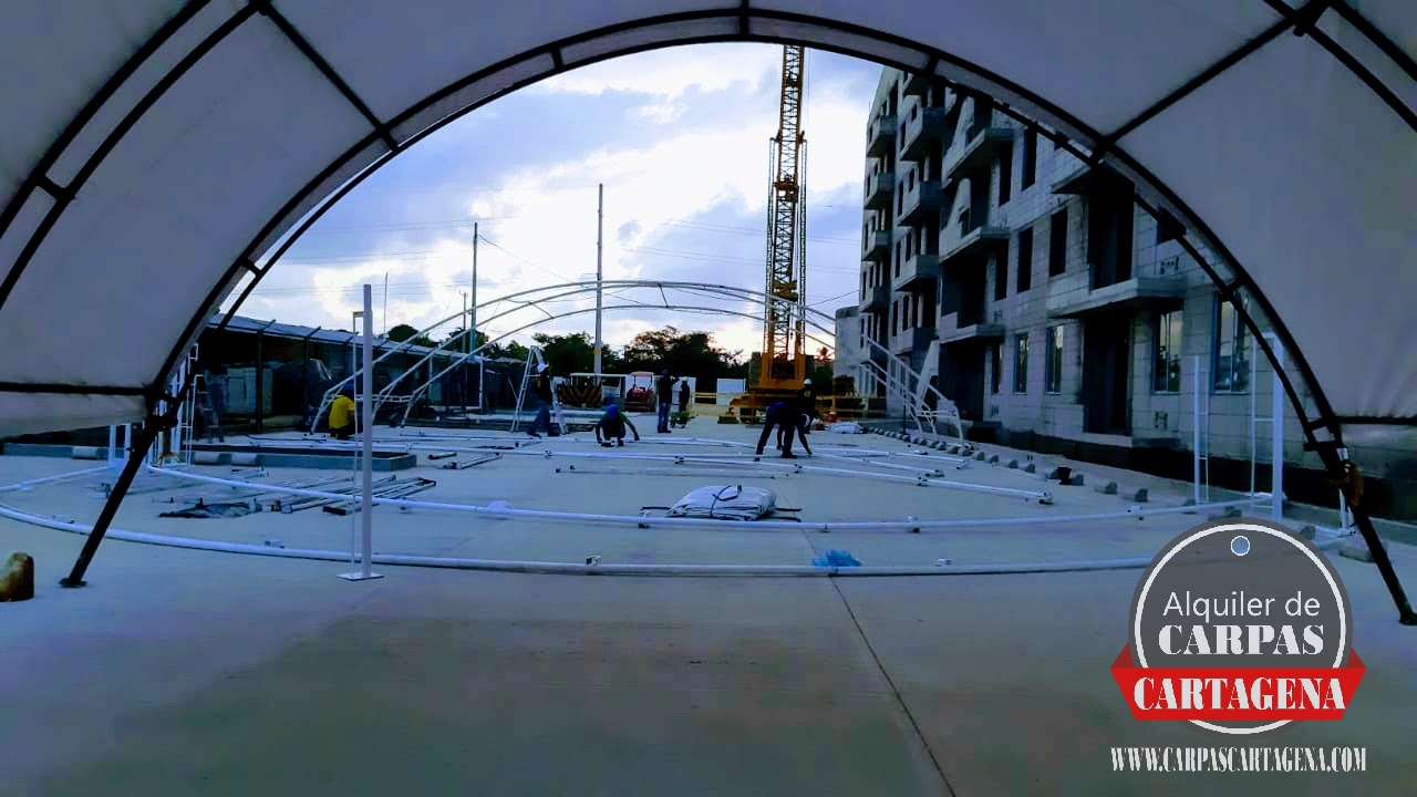 hangar y carpas cartagena obra