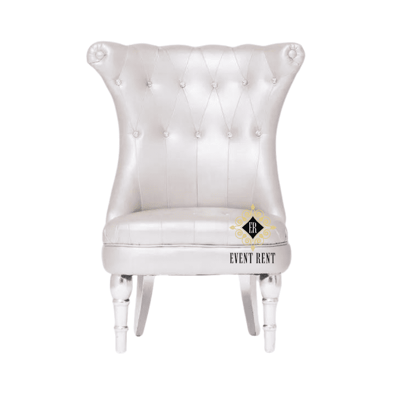 Silver & Crystal Tufted Chair