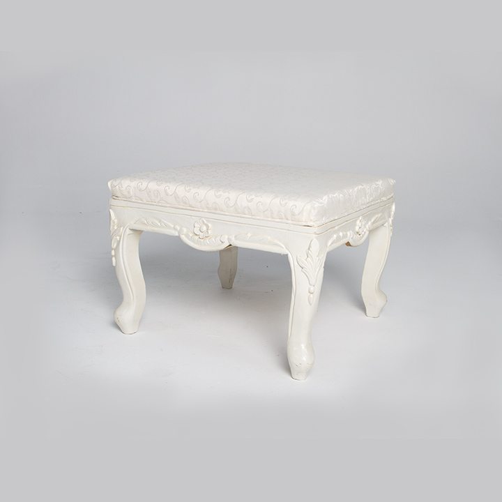 White wooden Table With Seat