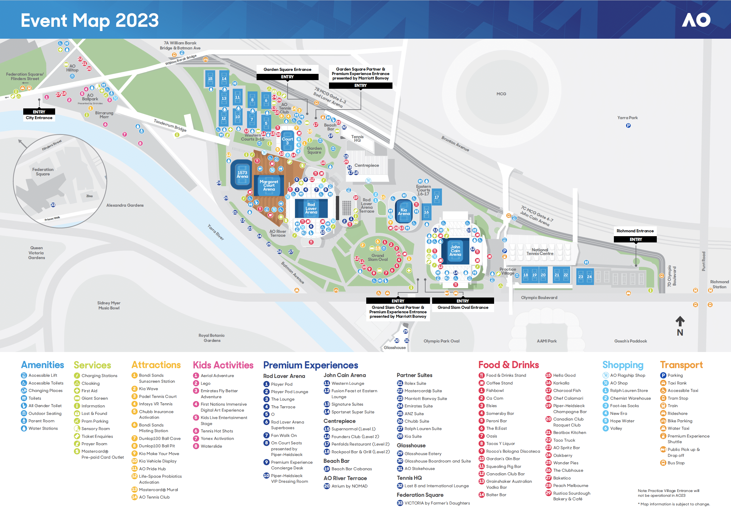 Australian Map With Cities Melbourne Park Map AO23 