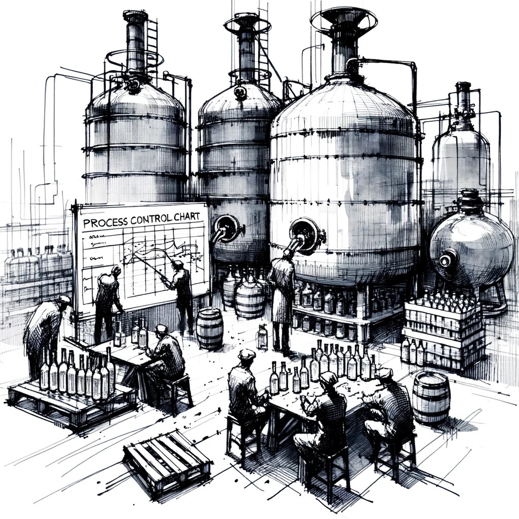 Statistical process control for spirits distillers