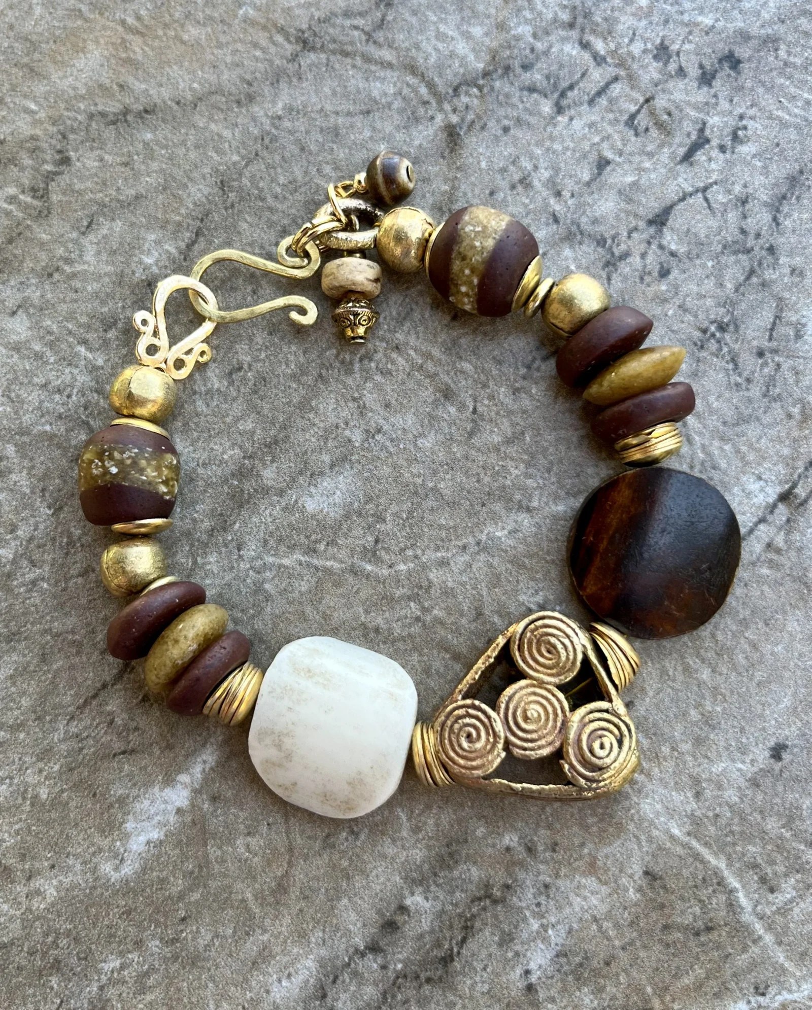 Batik Bone Tribal African Bracelet