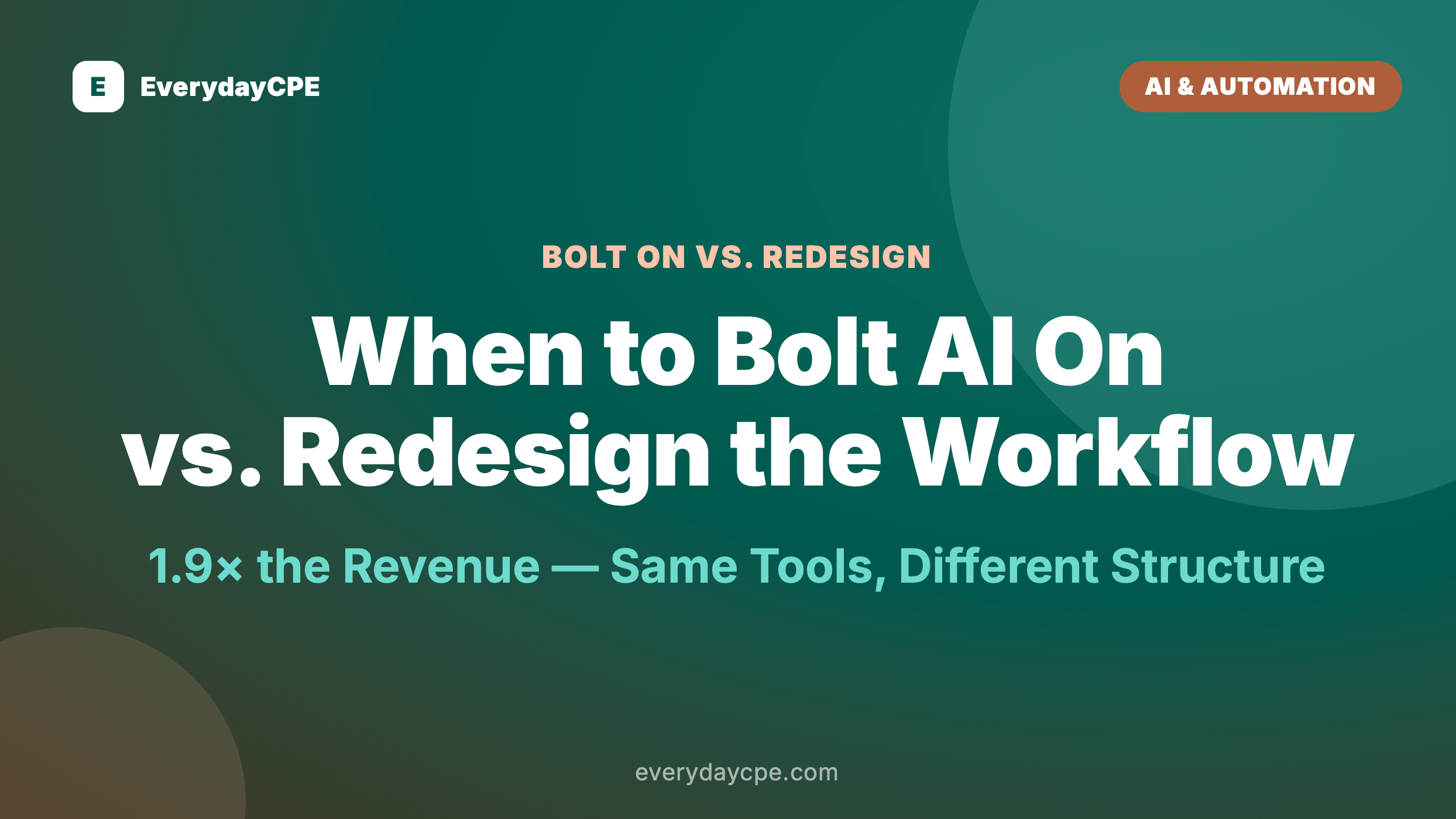 When to Bolt AI On vs. Redesign