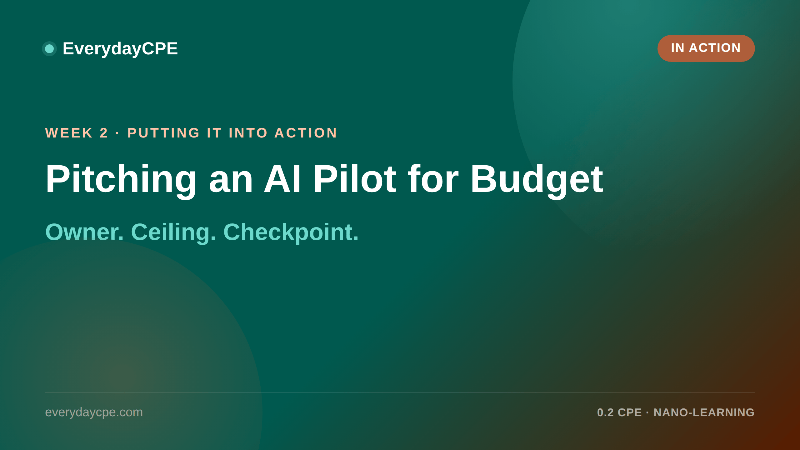 Pitching an AI Pilot for Budget