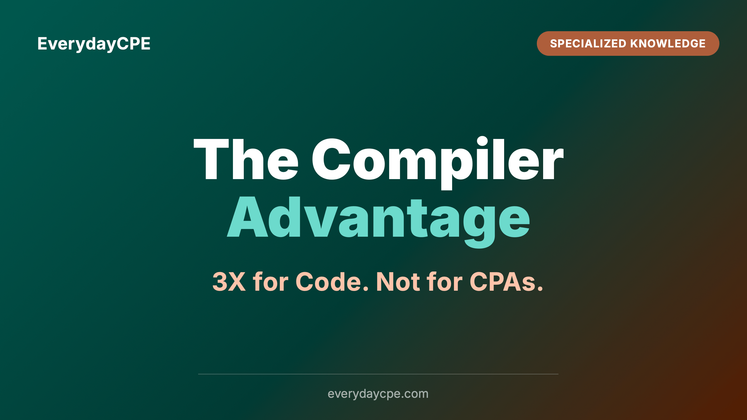 The Compiler Advantage