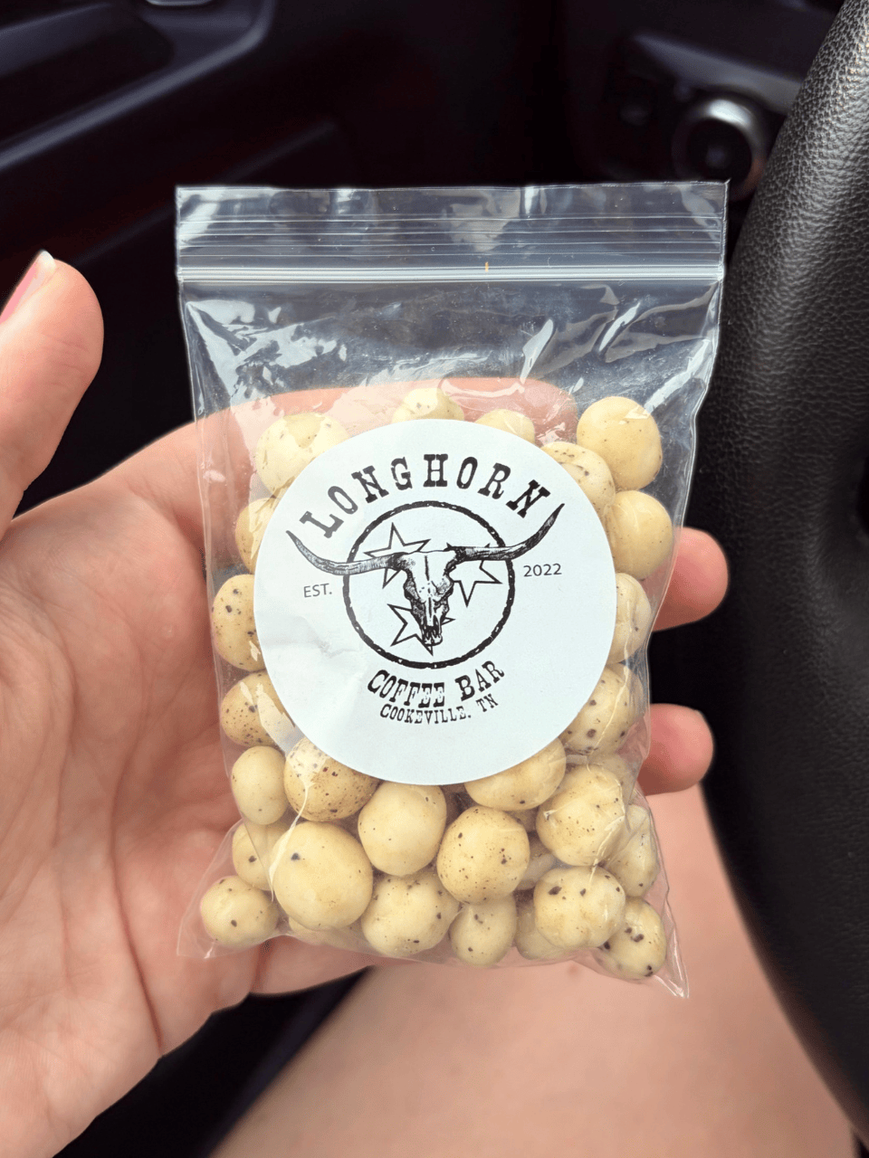 Longhorn Coffee Bar chocolate-covered espresso beans