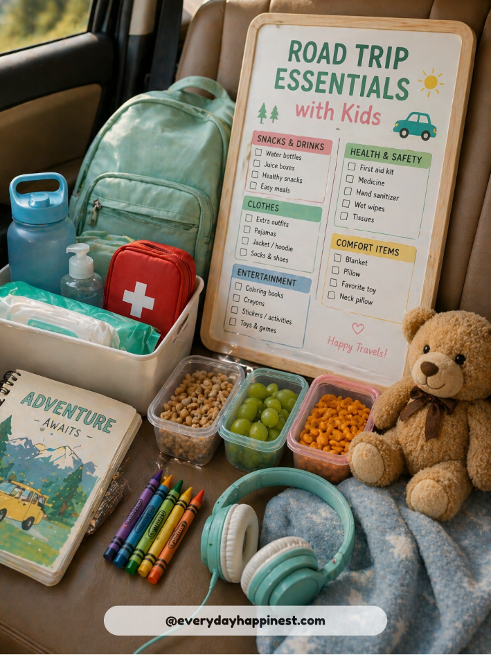 Road Trip Essentials With Kids Stress Free Packing List For Moms Road Trip Essentials 