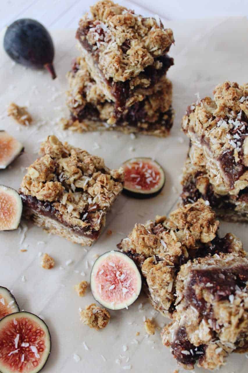 Fig Coconut Crumble squares.