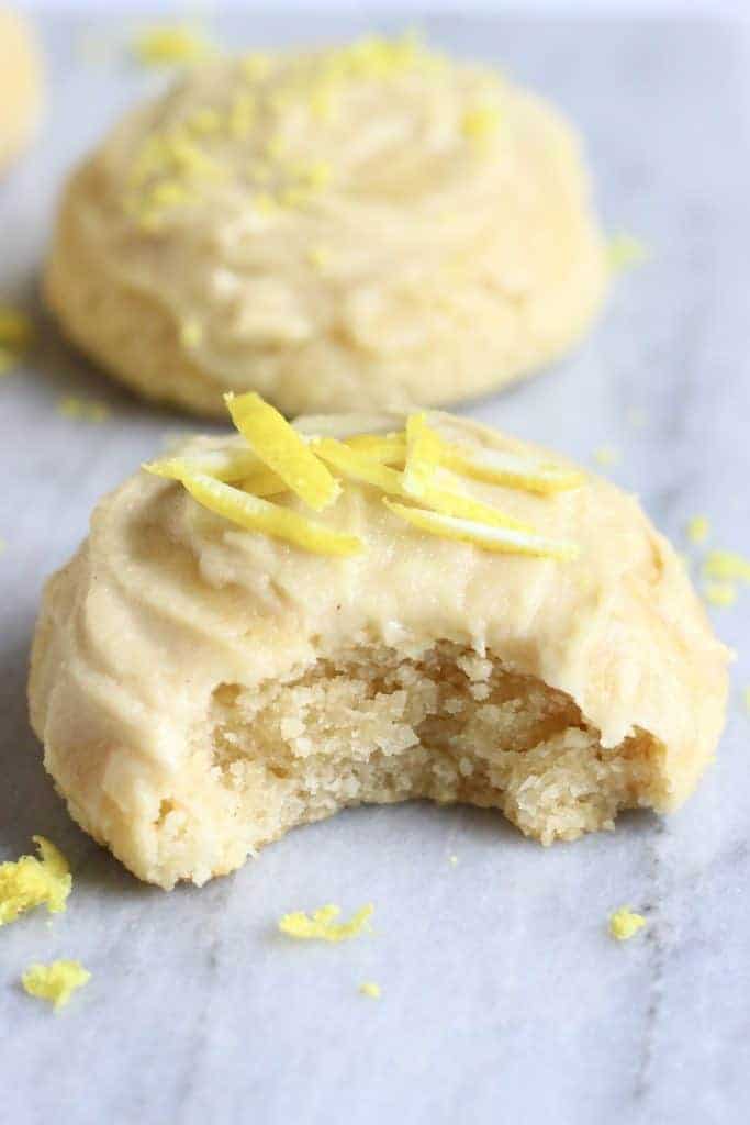 Gluten Free Vegan Lemon Cookies from Rhian's Recipes Sharing a collection of 25 gluten free & vegan Christmas cookie recipe ideas, including sugar cookies, gingerbread, truffles, macaroons, & more!