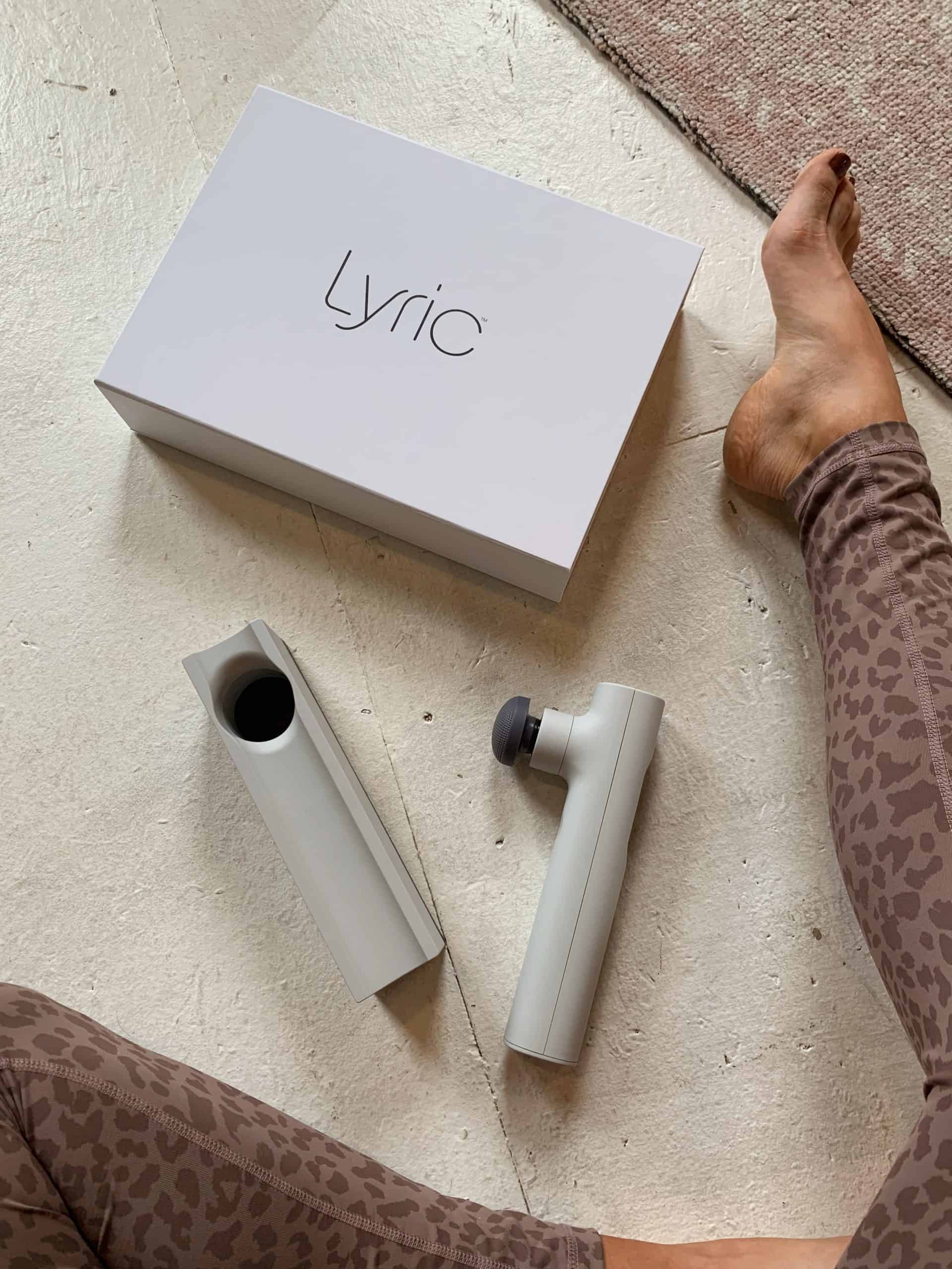 The Lyric Massager & docking station.