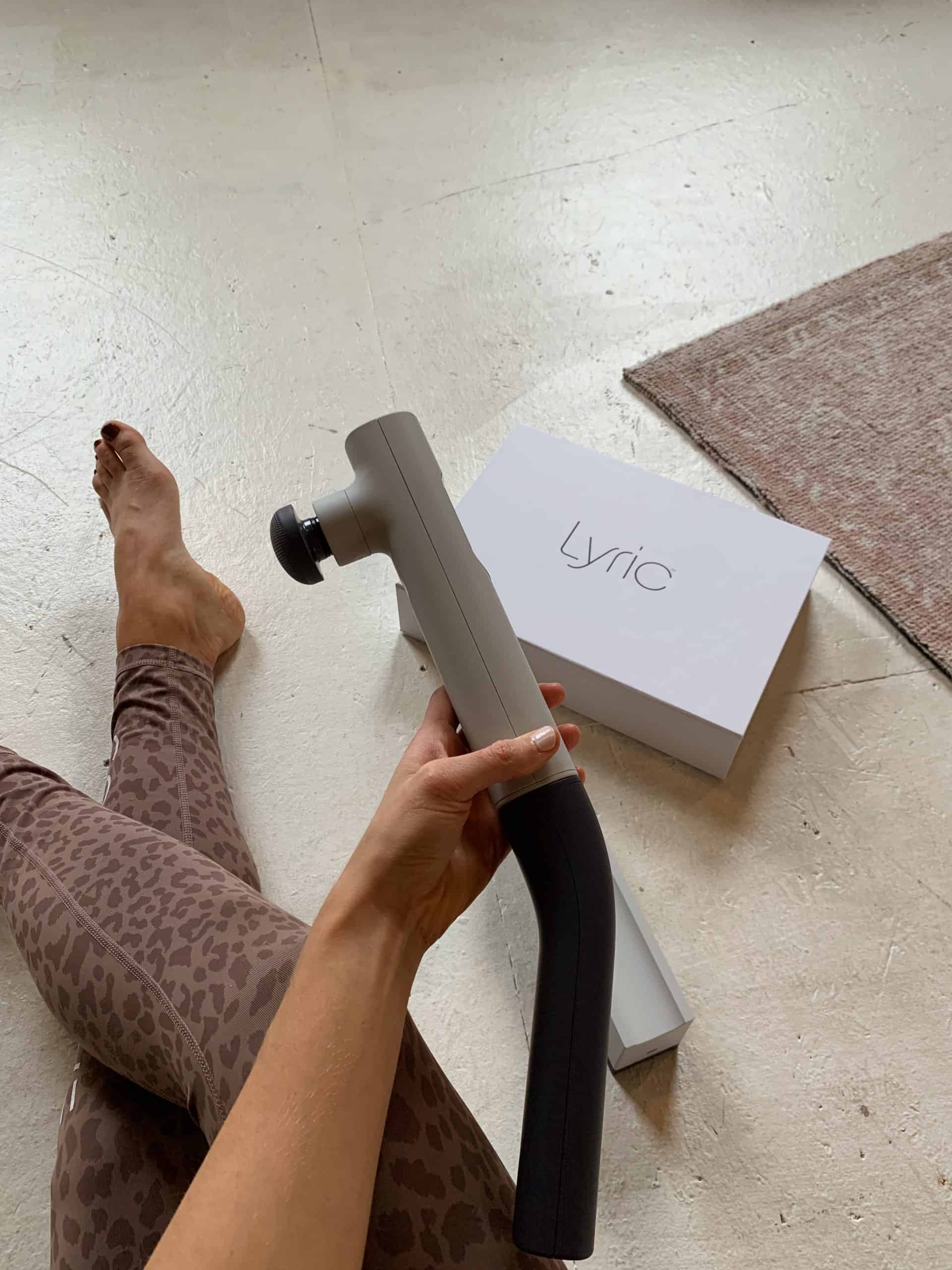 The Lyric Massager with the extension handle attached.