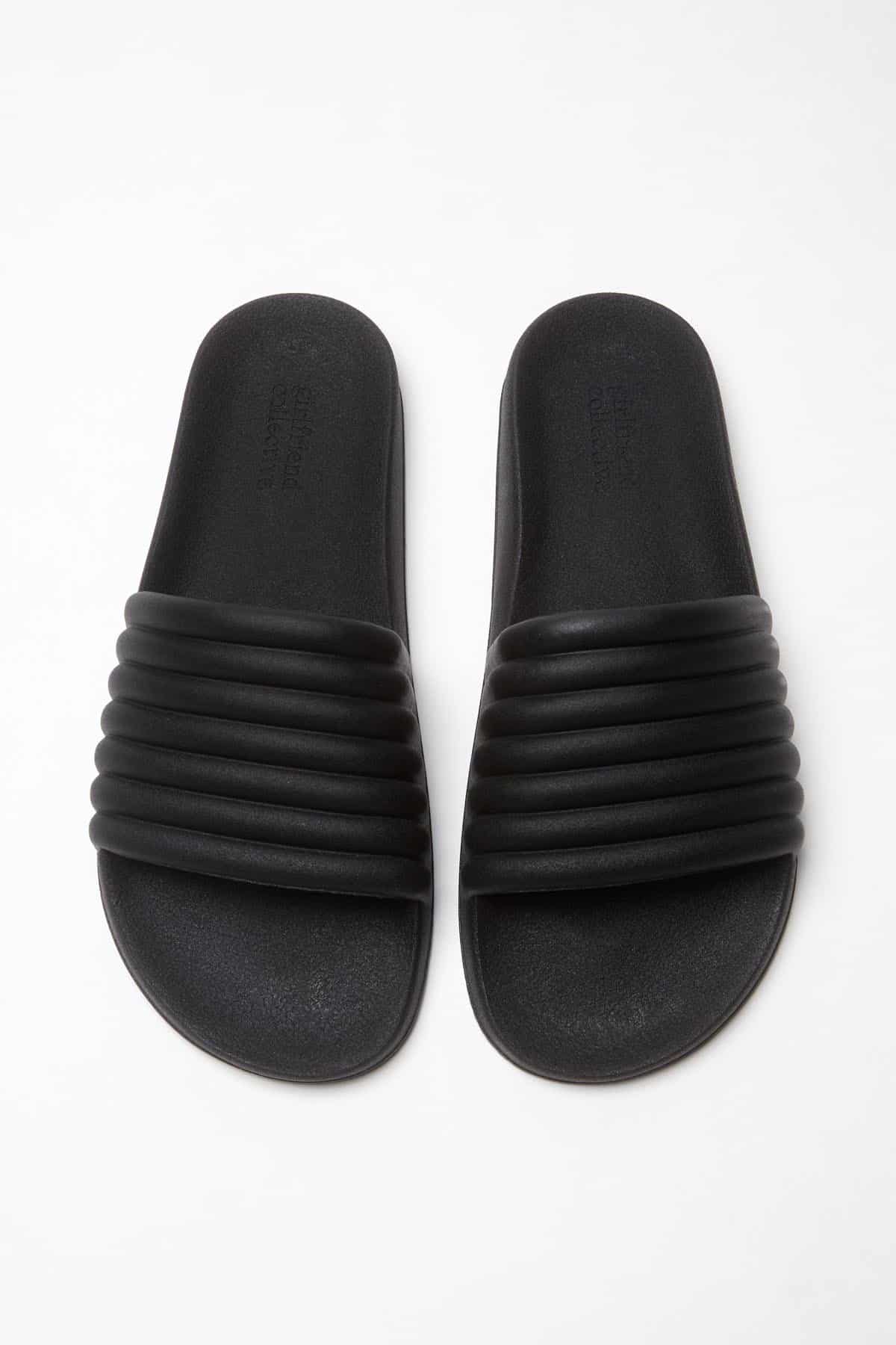 Girlfriend Collective Slides in Black