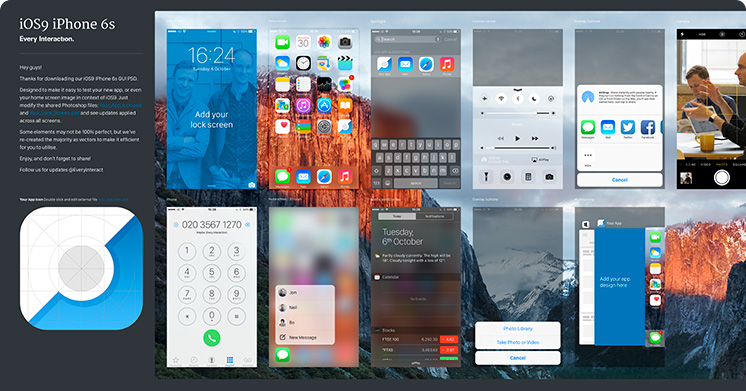 With the prototyping tool, you can create free mockups. Iphone Ios 9 Gui Psd Iphone 6s Every Interaction