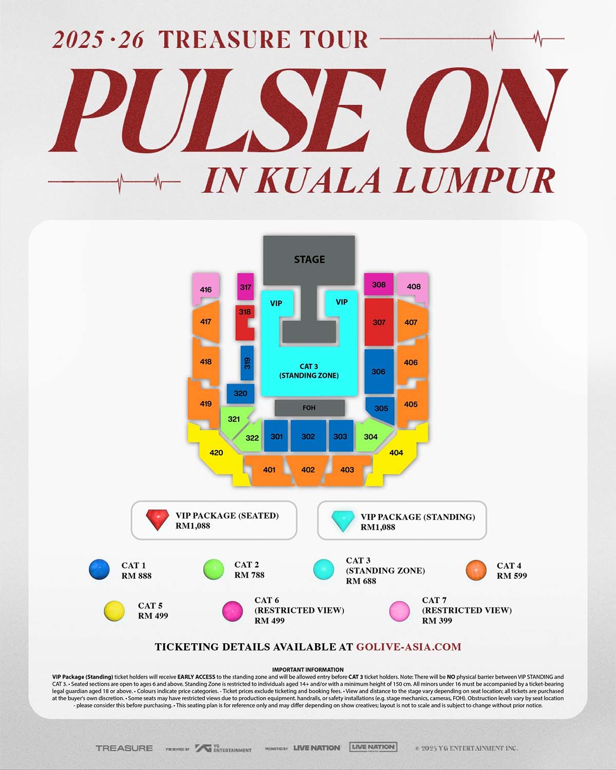 Treasure Concert 2026 Kuala Lumpur Malaysia Com Treasure KL Concert 2026 Seat Map 