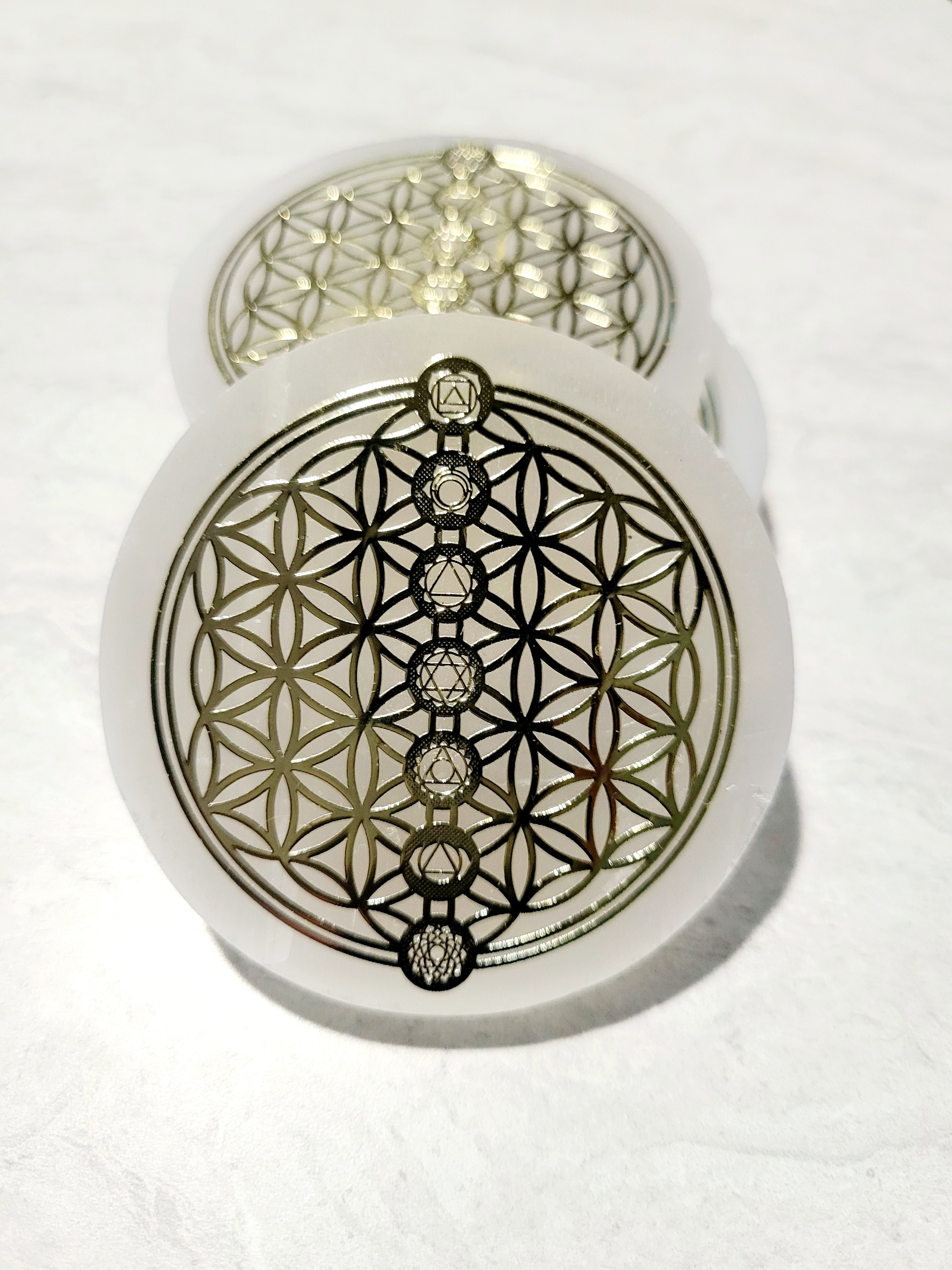 Chakra Selenite Dish
