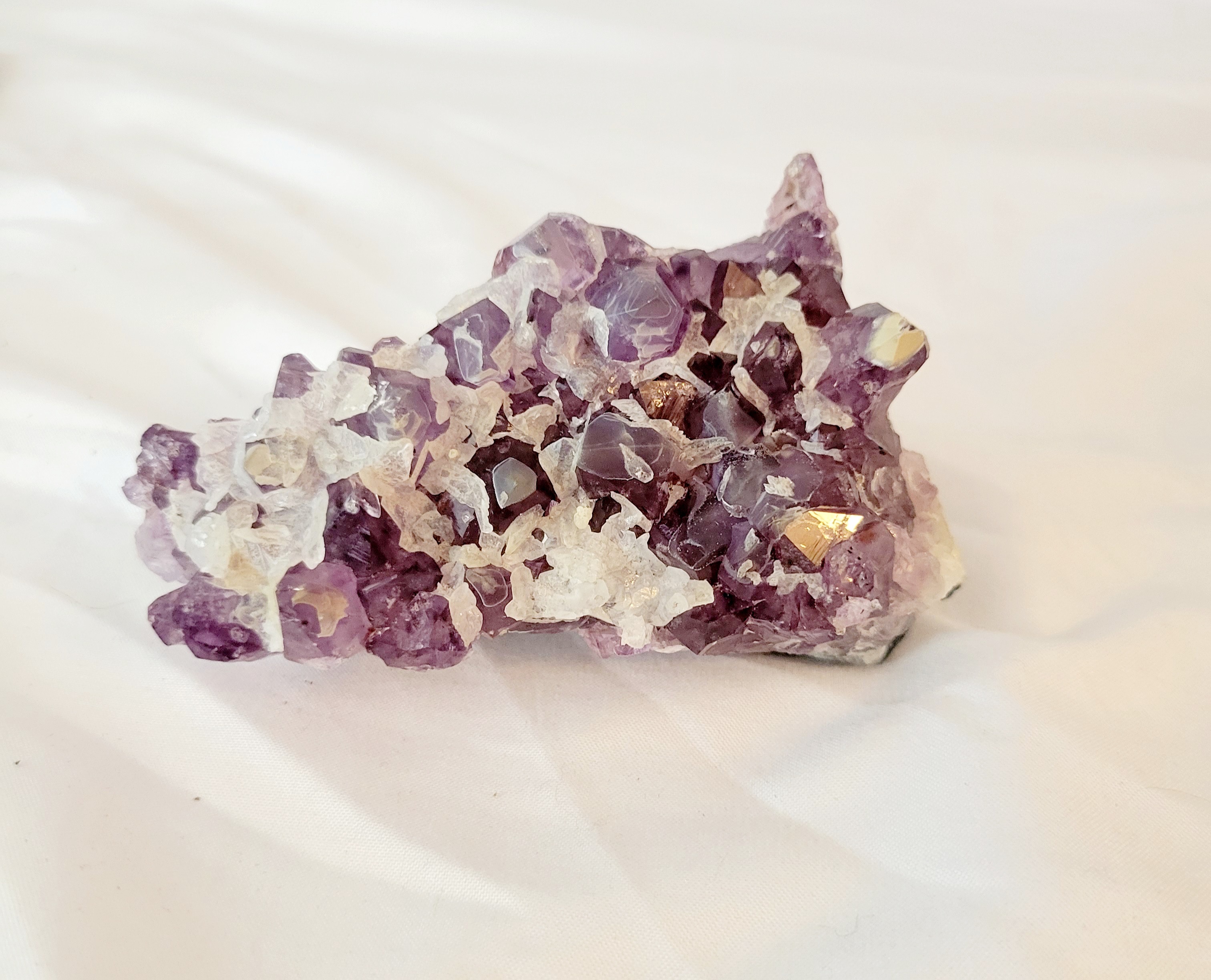 Amethyst with Calcite