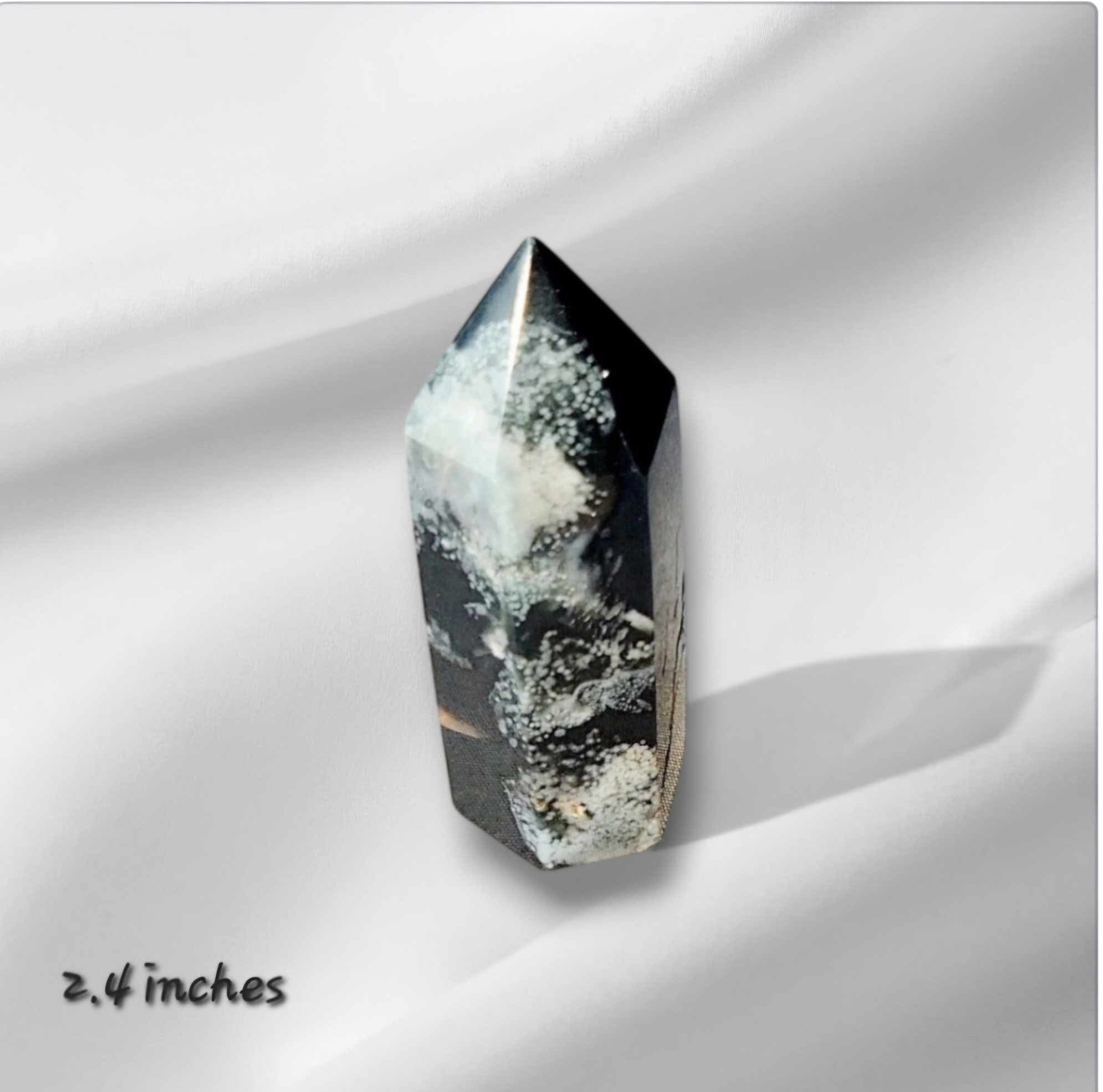 Black Flower Agate