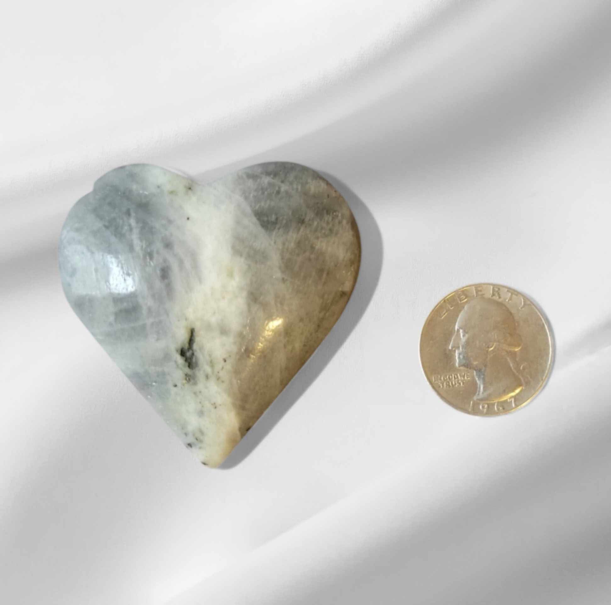 Gray Agate Heart