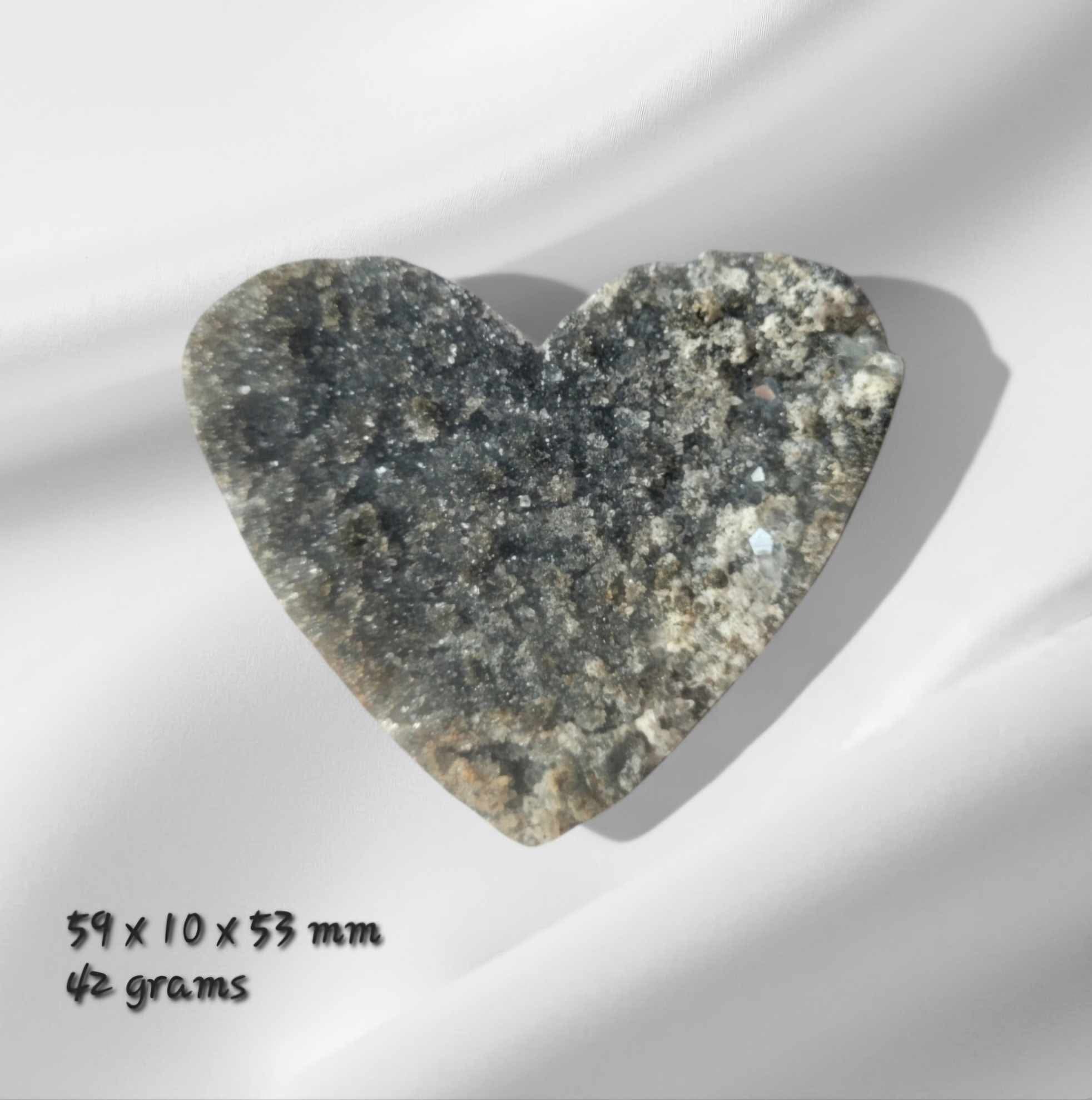 Black Amethyst Heart