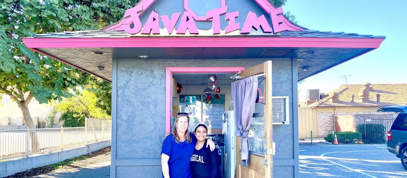 Getting a cup of joe at Java Time kiosk – Mission at Ammunition ...
