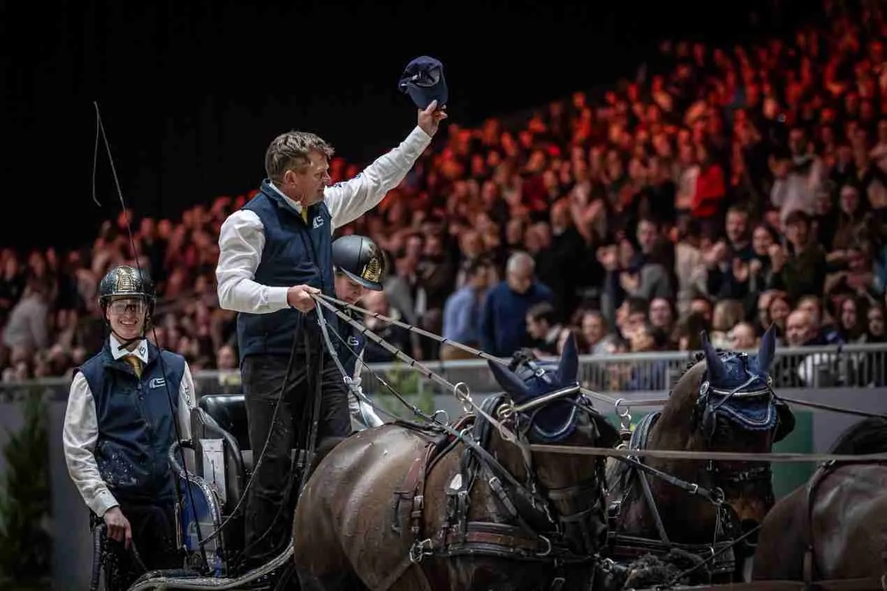 Boyd Exell (AUS), winner of the FEI Driving World Cup™ 2024/2025 in Geneva (SUI). © FEI / Massimo Argenziano