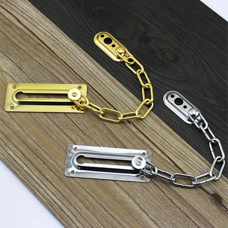 Stainless Steel Door Safety Guard Chain Security Bolt Locks Cabinet Latch DIY Home Tools - Image 5
