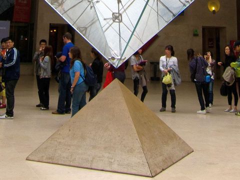 Pyramid and reverse pyramid at Louvre.