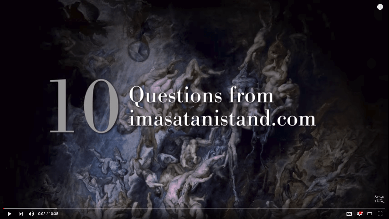 10 Questions answered from imasatanistand.com