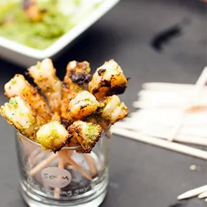 Grilled Pesto Shrimp