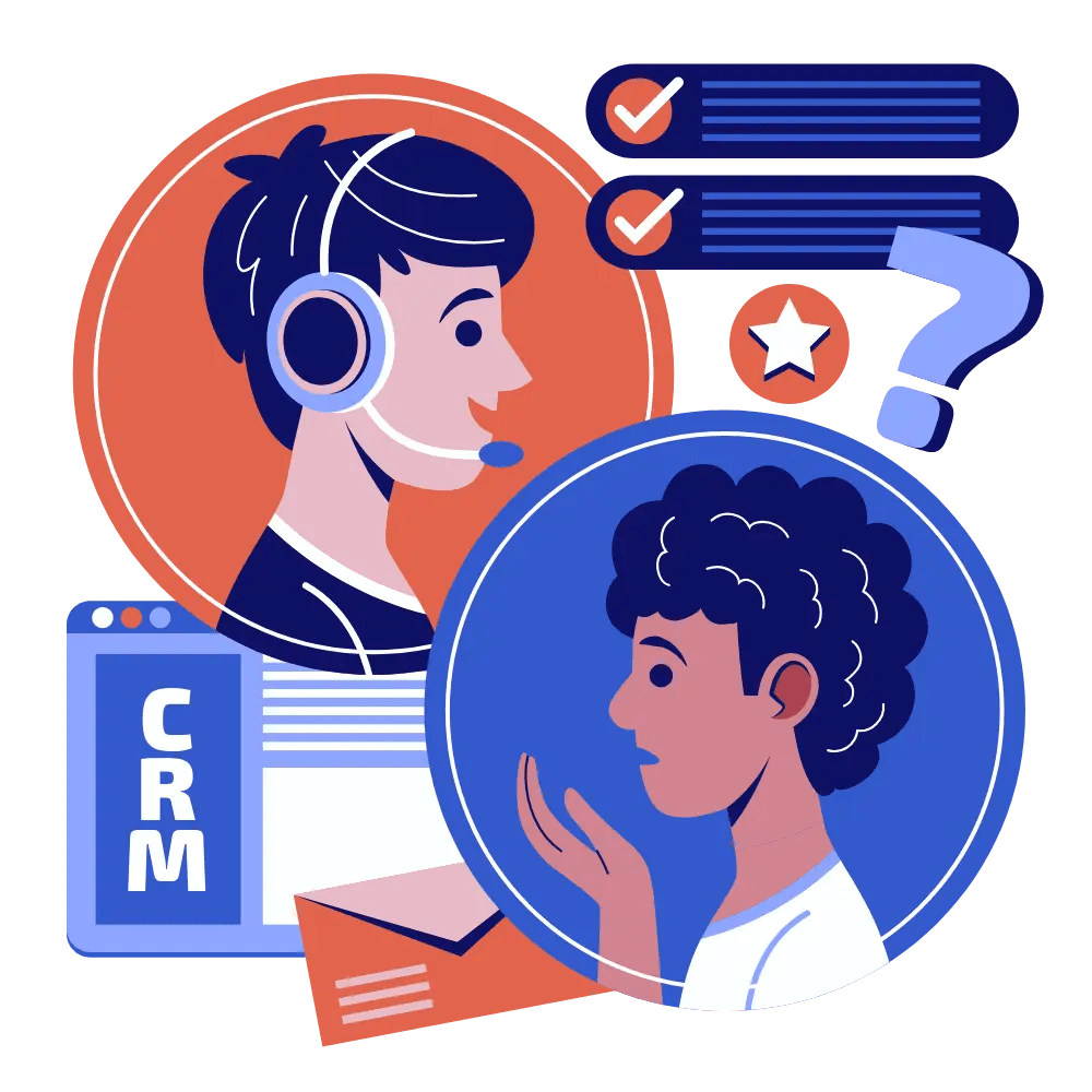 Call center CRM dibujo