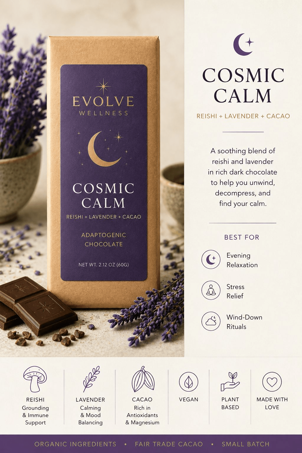 Cosmic Calm Adaptogenic Chocolate