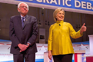 Берни Сандерс и Хиллари Клинтон