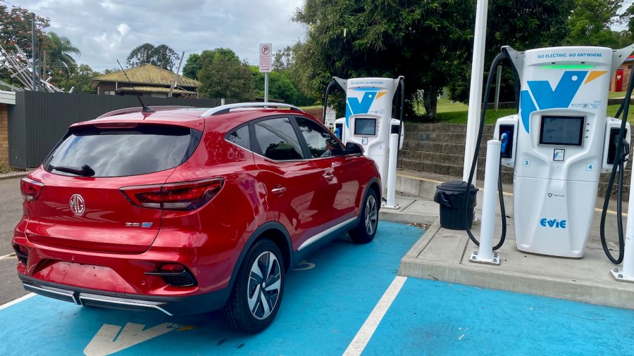 Charging at Tyndale on Evie charger