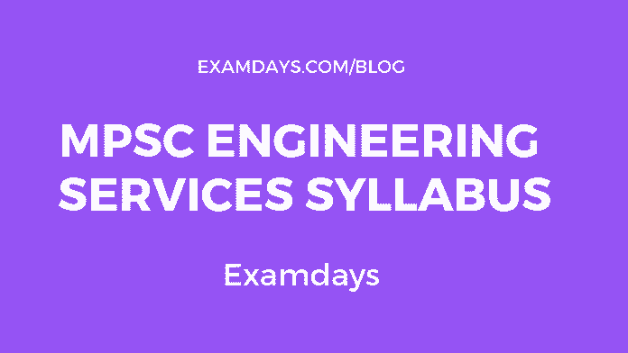 Mpsc Engineering Services Syllabus 2019 Download Pdf