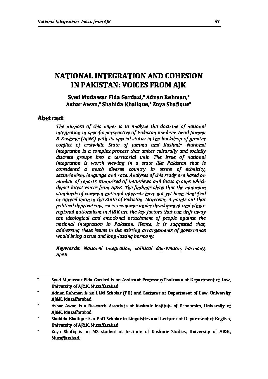 national integration in pakistan, national integration of pakistan, national integration notes, national integration css, national integration in pakistan css notes