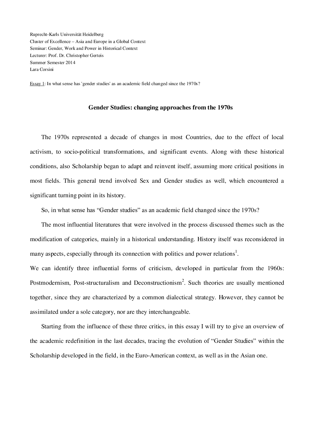 Gender Studies changing approaches, Gender Studies changing approaches pdf, changing approaches in gender studies,