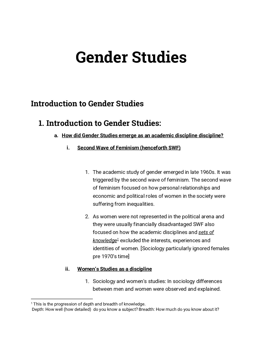 introduction to gender studies, introduction to gender studies notes, introduction to gender studies pdf notes free, introduction to gender studies,