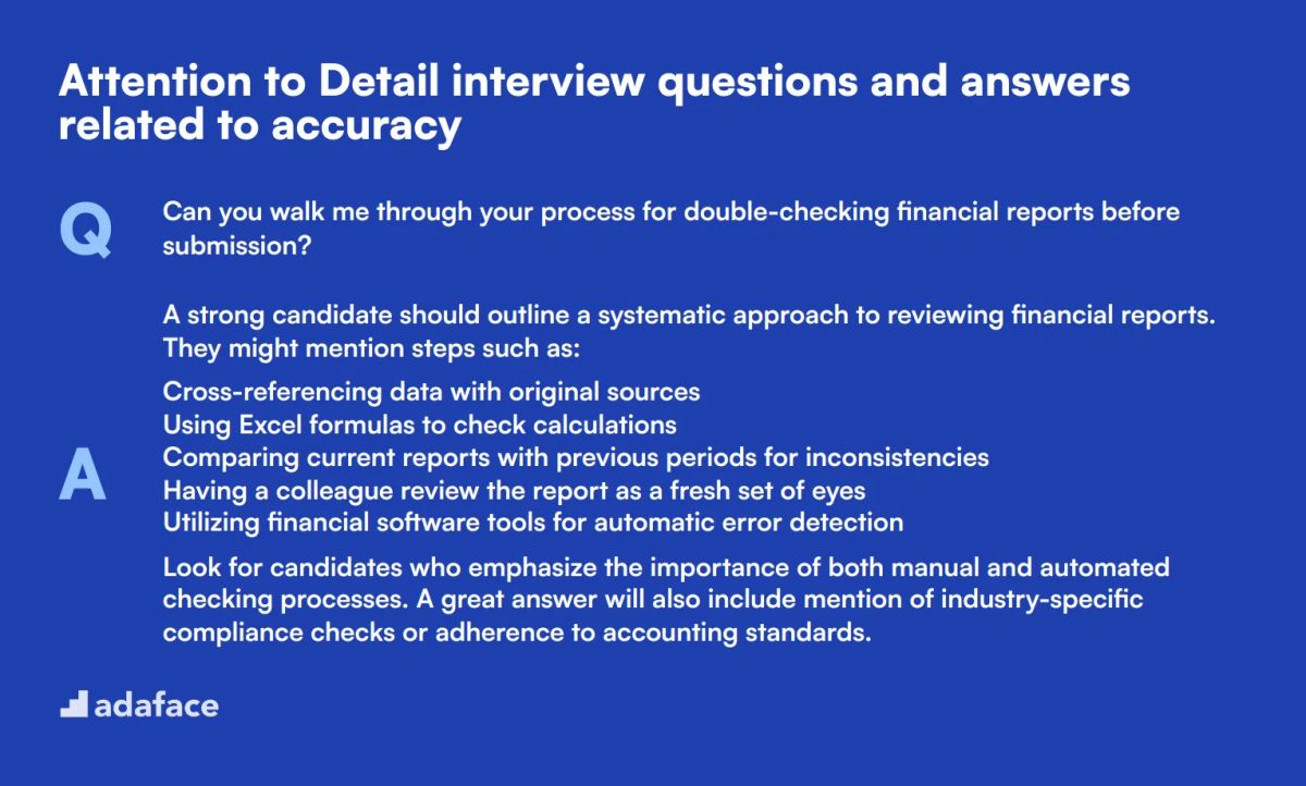 Attention to Detail Interview Questions with Examples