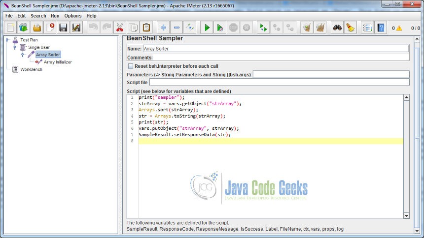 Jmeter Beanshell Example Examples Java Code Geeks 2019