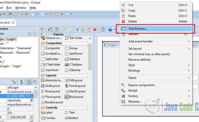 Eclipse Window Builder Tutorial For GUI Creation - Java Code Geeks