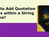 Java Single Quotes