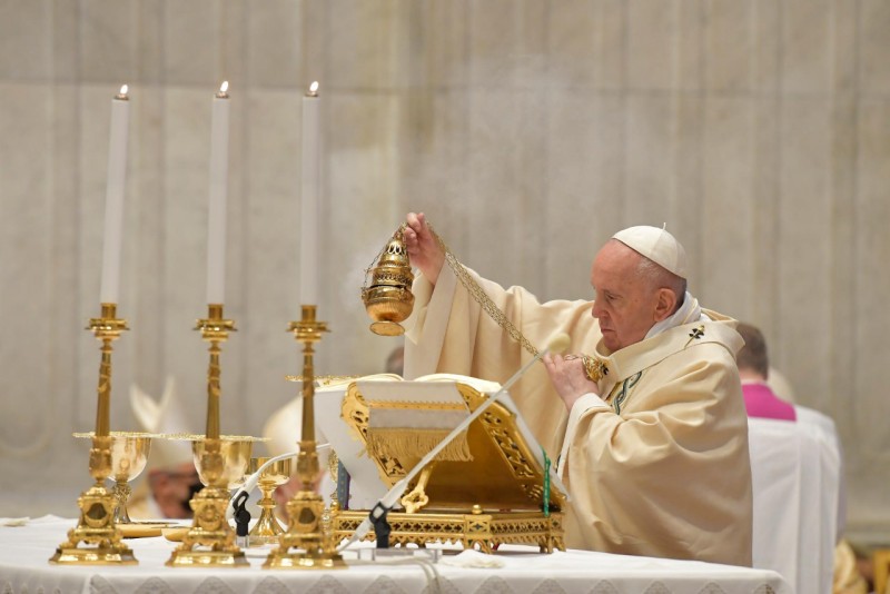 Pope Francis Celebrates Easter Mass