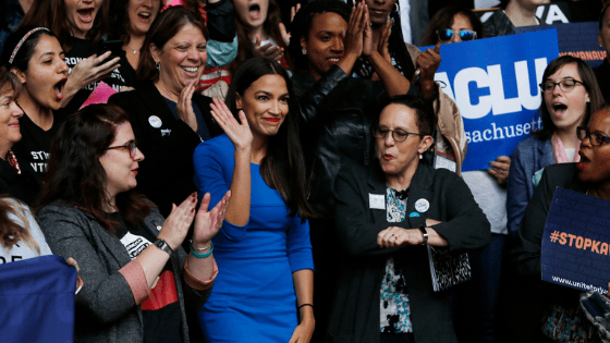AOC at a rally