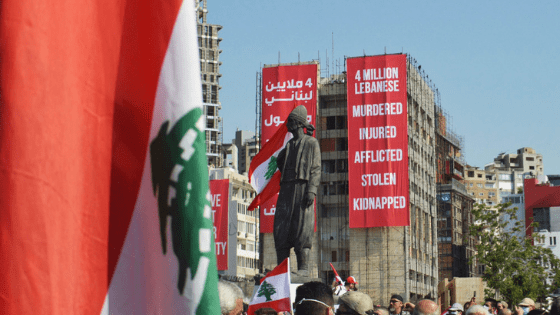 Protesters in Lebanon