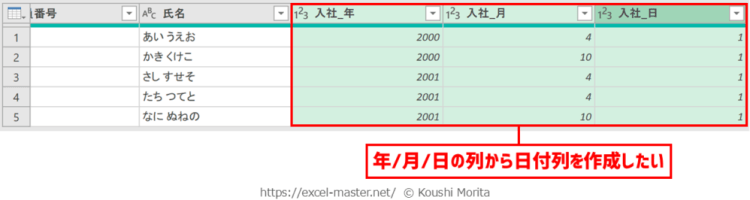 パワークエリのM関数「#date」の使いどころ