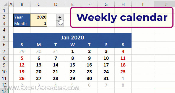 Excel Tutorial How To Create Weekly Calendar In Excel - Incredible Light Background - Desktop