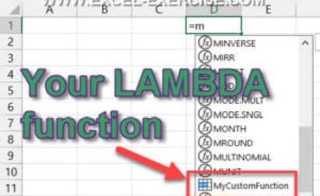 Create Your Custom Functions With LAMBDA